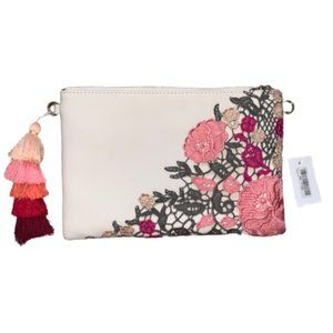 Crochet Lace Tassel Lined Bag